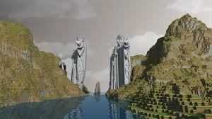 Get your limited edition tee now before its too late! Argonath The Pillars Of Kings Minecraft Map