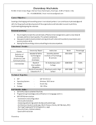 Learn everything about computer skills & how to put them on a resume. Sap Basis Consultant Resume Fresher June 2021