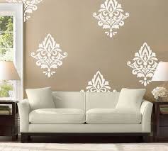 Big Damask Wall Decal Home Decor Damask Pattern Living Room Etsy In 2020 Damask Wall Decals Living Room Decals Damask Wall