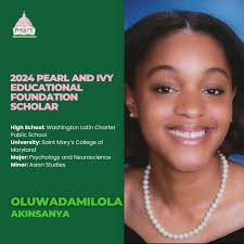 Pearl and Ivy Educational Foundation, Inc. is committed to making a  difference in the lives of DC Scholars. The celebration continues as we  highlight more of our 2024 Scholars. • Kendall Walker •