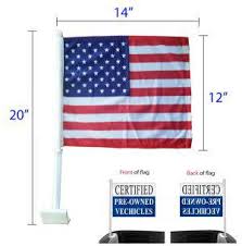 Double sided car flags w/block out layer include a 19.7″ premium pole that is rated for highway travel. Car Flags Stock And Custom Orders Featherflagnation Com