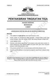 Pada tahun berikutnya unit peperiksaan telah ditukar kepada lembaga peperiksaan. Pt3 Listening Sample Test Qp Flip Ebook Pages 1 9 Anyflip Anyflip