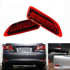 1 Set Led Red Bulb For 2011 2012 Toyota Corolla Lexus Ct Parking Warning Brake Tail Lamp Red Lens Rear Bumper Reflector Light Revi Toyota Corolla Lexus Corolla