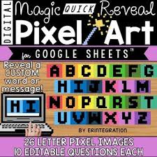 Use This Set Of Google Sheets Digital Pixel Art To Create Custom Secret Messages On Google Sheets Perfect For Sharing Pixel Art Magic Revealed Secret Messages