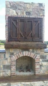 Outdoor Tv Cabinet Made Out Of Cedar Outdoor Fireplace Designs Outdoor Rooms Outdoor Fireplace