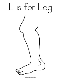 This is a picture of leg to color or paint online from your browser without having to download or install anything, is absolutely secure. L Is For Leg Coloring Page Twisty Noodle