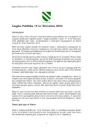 Laqgħa Pubblika 14 ta' Diċembru 2023.