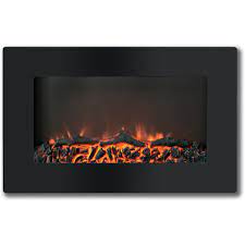 62°f to 82°f easy set up. Hanover Fireside 30 In Wall Mount Electronic Fireplace With Flat Panel And Realistic Logs F30wmef 2bk The Home Depot