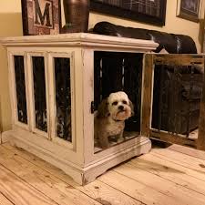 Custom Wood Dog Kennel End Table Side Table Wood Furniture Dogs Love Them Www Facebook Com Inthedoghous Dog Kennel End Table Wood Dog Kennel Dog Furniture