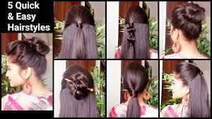 These are the seasons trendiest of looks for men. 5 Quick Easy Hairstyles For Medium To Long Hair Back To School Hairstyles Indian Hairstyles Youtube