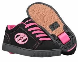 Black And Pink Heelys Heelys Straight Up Girls Roller Shoes Black Pink 7676 Roller Shoes Black Shoes Gym Shoes
