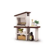 Le barbecue d'extérieur en béton buschbeck® permet d'agrémenter votre jardin d'une belle cheminée extérieure qui peut être peinte ou plâtrée selon vos envies. Barbecue Fixe Roma En Pierre Pas Cher Palazzetti