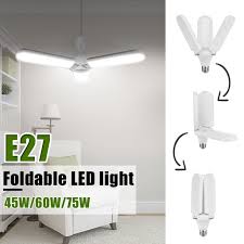 Led Garage Light 75w 20000 Lumen Ceiling Lights Led Utility Shop Lights For Garage Basement Home Ceiling Fixture E27 Led Deformable Garage Light Fixture Bright Light Garage Lamp Walmart Com Walmart Com