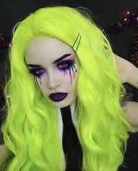 Pin By Norma Salazar On Burton Esque Green Hair Wigs Halloween Looks