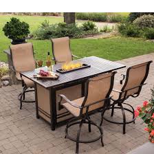 This fire pit table is an ideal blend of contemporary modern design and natural elements with beautiful whimsical celestial star and moon accents. Fleur De Lis Living Bucci Rectangular 4 Person 36 73 Long Aluminum Bar Height Dining Set Wayfair