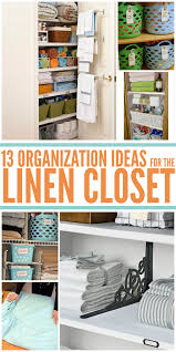 The shelves extend behind the door frame over towards the left wall and then end by the shower tile. 13 Brilliant Linen Closet Organization Ideas