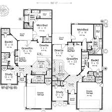 English Country Style House Plans 3708 Square Foot Home 1 Story 6 Bedroom And 4 3 Bath 4 G Duplex Floor Plans Family House Plans Country Style House Plans