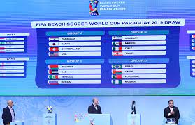 Copa do mundo de futebol de areia. Grupos E Calendario Do Mundial De Futebol De Areia Paraguai 2019 Conmebol