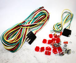 4 pole flat trailer side; 25ft 4 Way Trailer Wiring Connection Kit Flat Wire Extension Harness 4 Car Boat Econosuperstore