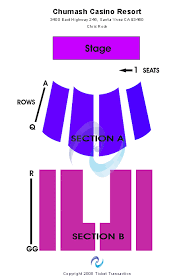 Chumash Casino Seating Chart