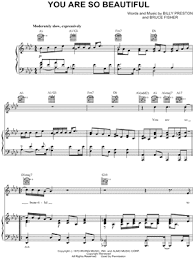 Joe Cocker You Are So Beautiful Sheet Music In Ab Major Transposable Download Print Sku Mn0072592