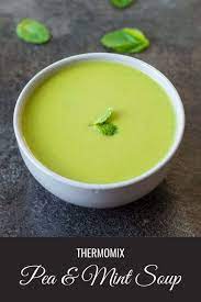 Thermomix Pea Mint Soup Recipe In 2020 Pea And Mint Soup Thermomix Recipes Thermomix