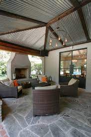 The new patio cover will be built using western red cedar 4x6 posts, 4x6 beams, and 2x6 rafters (of course, you can use pressure treated pine, redwood, or any other suitable framing material to build your patio). Corrugated Metal Roof Patio Ideas Photos Houzz