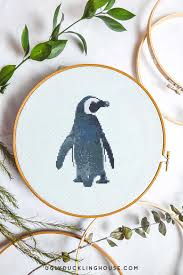 Taking three strands of thread, blanket stitch both edges together. Little Penguin Free Cross Stitch Pattern Ugly Duckling House
