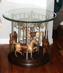 Shipped with usps first class. 4 Horse Carousel Coffee Table And Or End Tables Reproduction Carousel Horses More Carousel Workshop