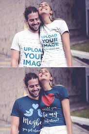 Placeit Couple Wearing T Shirts Mockup In An Urban Environment Shirt Mockup Clothing Mockup Hoodie Mockup