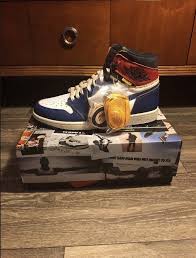 Union La Air Jordan 1 Storm Blue Us Size 9 Fashion Clothing Shoes Accessories Mensshoes Athleticshoes Ebay Link Air Jordans Blue Toes Jordan 1