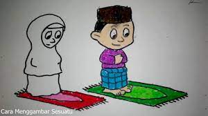 Spesial 40 gambar kartun orang lagi sholat from gambarterheboh.blogspot.com. Cara Menggambar Anak Sholat Berjamaah Youtube