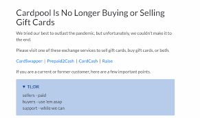 Looking to buy some discounted gift cards? Cardpool Shut Down Use Gift Cards Asap