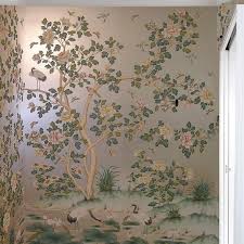 A3 Sample For Peony Flower Bird Wallpaper With Hand Painted Etsy In 2020 Chinoiserie Wallpaper Hand Painted Wallpaper Painting Wallpaper