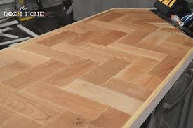 Durable surface is scratch resistant. Diy Herringbone Wood Countertops The Rozy Home