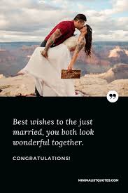 Wishing you all the best, congratulations on your wedding! Marriage Wedding Wishes Messages Minimalist Quotes