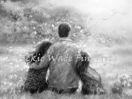 Father Two Daughters Art Print Dad Grandpa Gray Hair Two Girls Painting Images Father S Day Gift Gift Dad Grandpa Vickie Wade Art In 2021 Art Prints Art Painting Of Girl