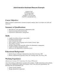 Administrative Assistant Resume Example For Career Objective With Summary Of Qua Administrative Assistant Resume Medical Assistant Resume Dental Hygiene Resume
