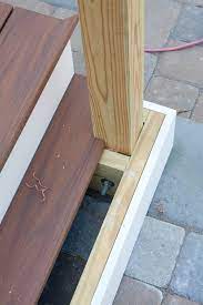 Apr 23, 2021 · for stairs with 4 or more risers, most codes require a handrail on at least one side. Newel Post Installation On A Porch Or Deck Bailey Carpentry Diy Deck Deck Steps Deck Railings
