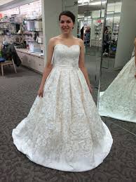 The Dress I Tried On To Size Down Exchange My Pink One Oleg Cassini Dresses Oleg Cassini Strapless Wedding Dress