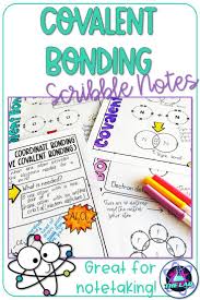 Covalent Bonding Scribble Notes In 2020 Covalent Bonding Middle School Science Teacher High School Chemistry
