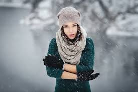 Maybe you would like to learn more about one of these? Hd Wallpaper Brunette Knit Hat Winter Scarf Model Beanie Angelina Petrova Wallpaper Flare