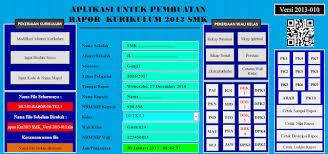 Jadi untuk memastikan aplikasi raport yang asli dengan kemampuan yang lebih baik, hubungi kami di nomor 082332381995. Aplikasi Raport Kurikulum 2013 Jenjang Smk Dengan Format Excel File Terbaru