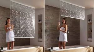They are decorative, in keeping with the decorative scheme employed in the bathroom. This Shower Curtain Descends From The Ceiling Like Magic Shower Curtain Track Bathroom Shower Bathroom Gadgets