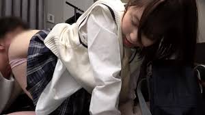 Korean teen in a short skirt loves fucking from behind