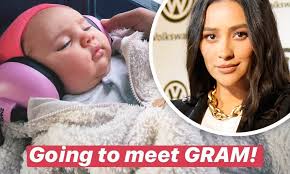 10 facts about atlas noa: Shay Mitchell Takes Her Newborn Daughter Atlas On An Airplane To Meet Her Grandmother Daily Mail Online
