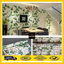 Agar tidak terkesan suram anda dapat memilih wallpaper warna hitam yang tidak terlalu pekat. Jual Wallpaper Dinding Bata Daun L 45cmx10m L Wallpaper Dinding Kamar L Wall Sticker L Wallpaper Dinding Murah L Wallpaper Stiker Dinding Di Lapak 3s Wallpaper Bukalapak