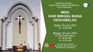 Yesus memasuki yerusalem dan ia setia dan taat kepada allah dengan menyerahkan. Misa Hari Minggu Biasa Keduabelas Mingu 20 Juni 2021 Pk 08 00 Youtube