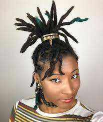 My Locs Are Getting To That Stage Where They Re Long Enough To Style But It Also Takes Considerable Tho Dreadlock Jewelry Women With Dreadlocks Locs Hairstyles