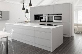 Black And White Kitchen Matt Pinova Crown Comes In Lovely Matt Colours Including Green Fitted By Local Firm St Neots Kitchens Contemporary Kitchen Matt Kitchen Handleless Kitchen
